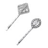 BABEYOND Vintage Hair Pins Clips for Women 1920s Crystal Rhinestone Feather Hair Pins Great Gatsby Hair Piece (A-Silver)