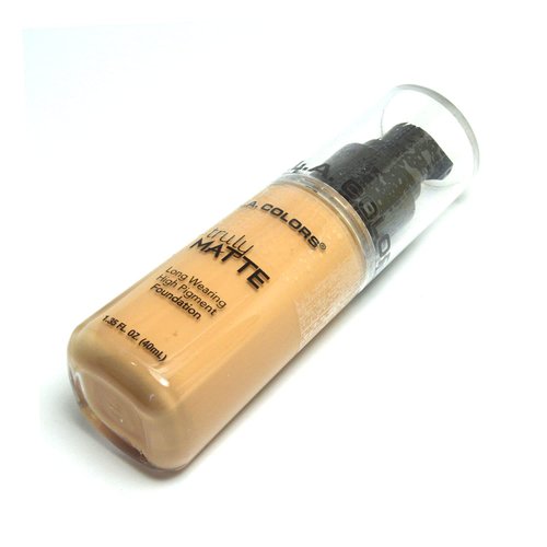 1 L.A. Colors [ CLM354 Soft Beige ] Truly Matte Liquid Foundation Powder Like Finish + Free Zipper Bag