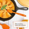 Elihome Chef Series 3 Piece Silicone Spatula Set - 600°F Heat Resistant Non Stick Rubber Kitchen Scraper Spatulas for Cooking, Baking, and Mixing – BPA Free and LFGB Certified Silicone (Orange)