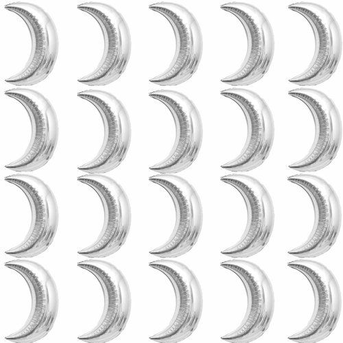 20pcs Moon foil Balloon 18inch Silver Moon Balloon for Moon Theme Birthday Baby Shower Christmas Anniversary Wedding Party Decoration Supplies