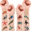 Generic Ocean Sea Animal Temporary Tattoos Sticker for Kids Birthday Party Supplies Decorations Party Favors Tattoo Realistic Under The Sea Themed Cute Kids Boy Gifts Ideal School Prizes Rewards