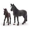 Gemini&Genius Horses Toy for Kids, Farm Horse Animal Playset, Stallion with Horse Cub Family Action Figures Party Favors Supplies, Party Cupcake Toppers, Birthday Gifts for Kids