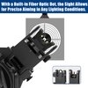 UUQ 45 Degree Offset Fiber Optic Iron Sights,Flip Up Front Rear Sites with Red&Green Dot,BUIS Backup Sight Set for Airsoft Gun, Tool-Free Adjustable Front Sight Rapid Transition,Fits Picatinny Rails