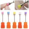 Dioche 5pcs Nail Polish Grind Drill Clean Brush, Nail Polish Clean Brush Head, Nail Drill Bit Set Cleaning Brushes for Electric Nail Drill Machine Nail Dust Remover