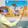 Morcheiong Pin The Tail on The Donkey Game with 48 Tails, Mexican Fiesta Party Favors Supplies Decorations, Birthday Party Game for Kids