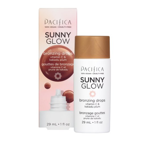 Pacifica Liquid Face Bronzing Drops - Sunny Glow Liquid Bronzer For Face & Skin - Illuminating Highlighting Makeup -w/Vitamin C, for Cheeks & Forehead Vegan Cruelty Free Dermatologist Tested