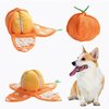 Nocciola Hide and Seek Plush Dog Toys, 2 Pack Tangerine Interactive Dog Toy for Small Dogs, Puppy Squeaky Dog Toy with Crinkle Papers, Orange Puzzle Toy for Boredom, Dog Nosework Toy for Medium Pet