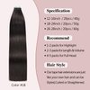 Sunya Tape in Hair Extensions Human Hair 18 inches Silky Straight Remy Human Hair Seamless Skin Weft Tape in Human Hair Extensions 18 inches #1B Natural Black 50 Gram 20Pcs/Pack