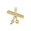 MD® Barber Shear & Comb Lapel Pin, Gold