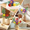 CUBIMANA Flowers Bouquet Building Set - Rose Flower Botanical Building Blocks Toy, Valentines Mothers Day Birthdays Gifts, Artificial Flowers Home Office Decor, Gifts for Adults Kids Girls Ages 8+