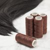 Okuna Outpost 24-Pack 5.5-Gram Rolls of Soft Dark Brown Nylon Thread for Hair Weaving, Securing and Repairing Sew-In Extensions, Wigs, Wefts, Hairpieces, and Toupees, Sewing and Embroidery
