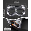 EinKau 1 Pcs Anti-Fog Indirectly Vented Lab Safety Goggles Over Glasses,Clear Chemistry Splash Proof Science Goggles Wide-Vision Adjustable Protective Chemical Soft Lightweight
