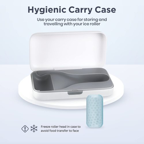 Eli with Love Facial Ice Roller for Face Premium with Carry Case and 2X Rollers for Long Lasting Cold - Eye Roller for Puffy Eyes & Cold Massage for Migraines (Ice Roller)