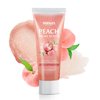 Peach flavored face and neck scrub, gentle exfoliation, deep cleansing of pores, dirt and oil, leaving skin refreshed and non-greasy, daily care cream for men and women 1.76oz