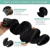 Seamless Clip in Hair Extensions Human Hair, Body Wave Natural Black Hair Extensions Real Human Hair Clip in Extensions, 7pcs 100G 16 Inch Ubetta Remy Human Hair Extensions for Women