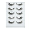 Kooyou Classic Natural False Eyelashes,Cat Eye Lashes Volume Fox Eyelashes,Natural Brown&black Mix Matter PBT,3D Curl Thick Fake Eyelashes,Reusable Adhesive Eyelashes,#Q12 Includes 5 Pairs of Lashes