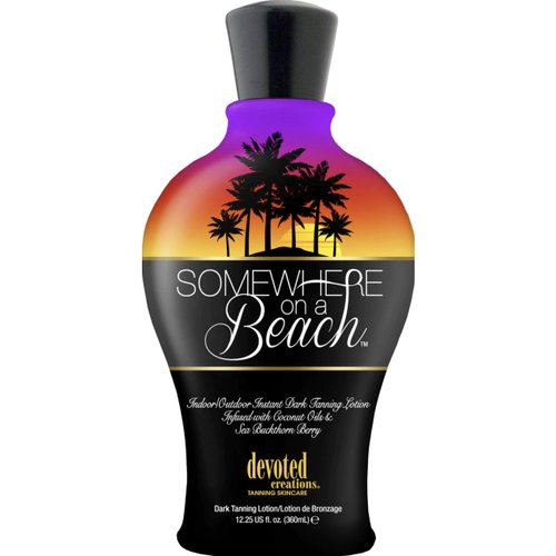 Somewhere on a Beach, Indoor Outdoor, Instant Dark Tanning Lotion 12.25 Ounce