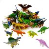 OuMuaMua Dinosaur Toys, Plastic Mini Dinosaur Figure Toy Set Including T-rex, Stegosaurus, Monoclonius for Kids Toddler Dinosaur Birthday Party Favors, Christmas Valentines Day Gifts, 78 Pack
