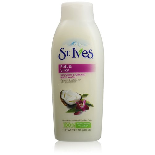 St. Ives Soft and Silky Tripple Butters Body Wash, Indulgent Coconut Milk, 24 Fl Oz