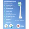 Toothbrush Replacement Heads for Philips Sonicare ProtectiveClean DailyClean Electric Toothbrush Head 1 2 Series Plaque Control Gum 4100 5100 C1 C2 G2 Snap-on, 10 Pack