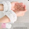 Huachi 6 Packs Makeup Headband for Women Spa Skincare Face Wash Headband and Wristband Set for Washing Face, Cute Fluffy Microfiber Bow Headbands Hair Accessories