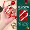 SAVILAND Christmas Gel Nail Polish Set: 6 Color Glitter Red Green Gold Silver Gel Polish Nail Art Stickers Liner Brush Castor Oil Vitamin E Nail Kit Party Christmas Limited Series Gifts