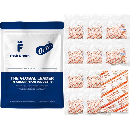 300 CC [100 Packets] Premium Oxygen Absorbers for Food Storage, Oxygen Scavengers Packets(10 Bag of 10 Packets) - ISO 9001 Certified Facility Manufactured Oxygen Absorbers