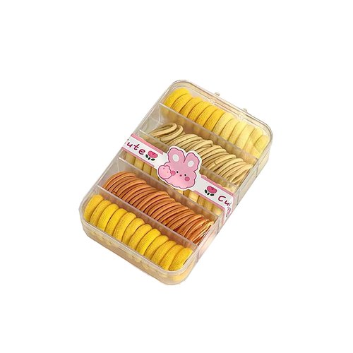 1 box of colorful ponytail clip elastic hair bands for all hair types high elasticity soft hair bands, ponytail clip hair bands flower hair accessories rubber bands