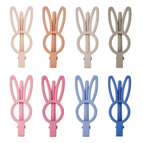 Matte Hair Barrettes Alligator Hair Clips - 8pcs Duckbill Hair Clips Cute Rabbit Hairpins Colorful Clips for Thick Hair Cute Hair Accessories for Birthday Christmas Valentines Day Gifts