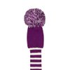 Scott Edward Stripes Style Knitted Golf Club Head Covers Set of 3, fit for Driver Wood(460cc), Fairway Wood, Hybrid(UT), for Men/Women Golfers, Individualized Looking and Washable (Purple)