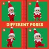 JOYIN 2 Pcs Christmas Elf Plush Doll Tiny Soft Plush Toy Doll for Christmas Decor, Xmas Gift, Xmas Clothing for Elf Doll