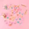 YISSION Mini Hair Clips Set - 80Pcs Tiny Flower and Butterfly Clips for Hair Accessories, 90s Pastel Colors, with Box Package for Girls and Women