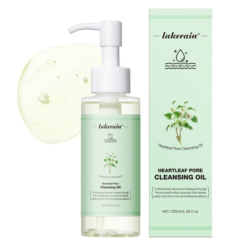 NICEFACE Heartleaf Pore Cleansing Oil, Oil Cleanser for Face, Deep Makeup Blackhead Remover, Fragrance and Colorant Free, Suitable for All Skin Types (100ml), Green