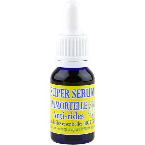 Super SERUM Immortelle Anti Wrinkle 15ml enriched in Organic Essential Oil Helichrysum ITALICUM