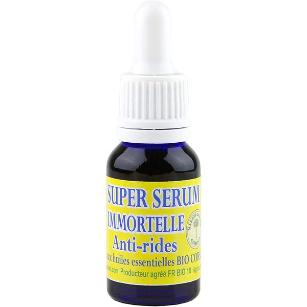 Super SERUM Immortelle Anti Wrinkle 15ml enriched in Organic Essential Oil Helichrysum ITALICUM
