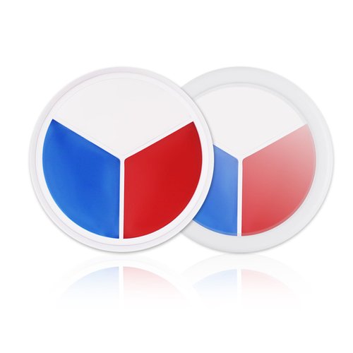 Yeweian Red White Blue Face Body Paint, Halloween SFX Cosplay Clown Makeup, American Flag 3 Colors Prides Face Painting Makeup for Patriotic Veterans Day Independence Day 4th of July,Joker Makeup,12g