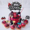 Gyufise 25Pcs Car Happy Birthday Cake Topper Race Car Cupcake Toppers Racing Car Theme Cake Decoration for Trophy Flag Race Car Theme Kids Birthday Party Supplies