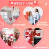 75 PCS Valentine's Day Heart Balloons Decorations Kit,12 Inch Heart Printed Red White Confetti Latex Balloons for Valentine Party Supplies,Romantic Decorations,Special Night
