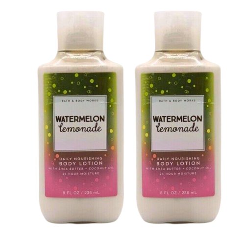 Bath and Body Works Body Lotion, Set of 2, 8oz Each (Watermelon Lemonade)