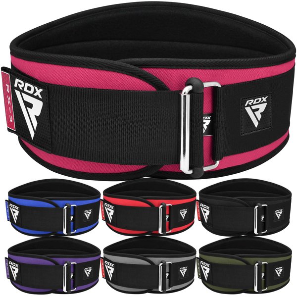 RDX Women Weight Lifting Belt 6.5” Curved Padded Back Lumbar Support, Fitness Strength Training, Core Exercise Workout Bodybuilding Powerlifting Deadlifts Squats, Ladies Home Gym Equipment