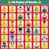 Fudragtn 36Pcs Christmas Rubber Ducks in Bulk, 2 Inch Mini Christmas Ducks Bath Toys for Kids Boys Girls, Holiday Rubber Ducks for Jeep Ducking, Xmas Party Favors Decorations Stocking Stuffers Gifts