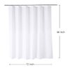 WellColor Short Shower Curtain Liner 72 x 66 Inch, White Water Repellent Weighted Fabric Shower Liner for Bathroom Hotel Spa, Odorless, Washable,66 inch