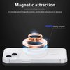 Omio Magnetic Phone Ring Holder Compatible with MagSafe, Bling Magnetic Phone Grip Stand with Sparkling Diamond Removable Accessories Phone Grip Ring for iPhone Pro Max 16/15/14/13/12, Rose Gold
