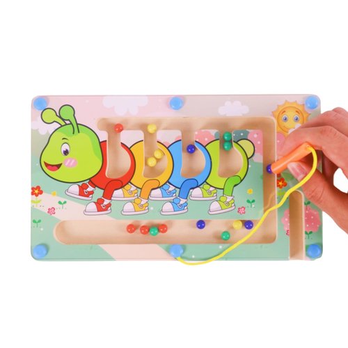 homehours Magnetic Color Number Maze:Toddler Sensory Learning Toys Wooden Puzzles Games Board Montessori Preschool Educational Activities for Age 3 4 5 Year Old Boy Girl Birthday Ideas