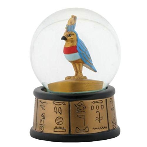 YTC 3.5 Inch Cold Cast Resin Egyptian Deity Horus Water Snow Globe