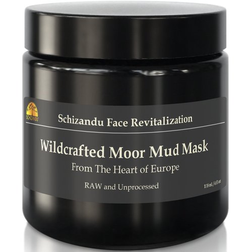 Schizandu Organics Mud Mask Stimulating 100% Natural Facial Moor Mud Mask | 4 oz. Jar | Use Daily for Cleansing, Detoxification, Hydration, and Cellular Regeneration with Fulvic Acid