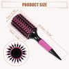 VOCOSTE Round Hair Brush, Hair Brushes for Women, Nylon Bristle Pins Round Brush, Styling Hair Brush for Wet, Dry, Wig, Straight Hair, Pink, 10.04"x2.76"