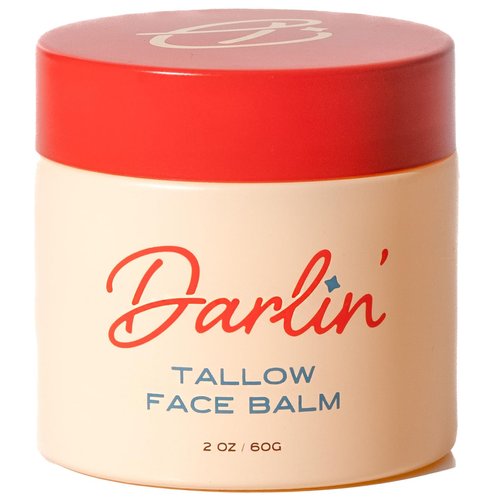 Darlin' Skincare Tallow Face Balm Moisturizer, Organic Grass-Fed Beef Tallow for Glowy Skin, Luxury Nontoxic Clean Beauty for Acne, Ezcema, Rosacea