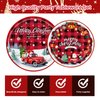 96PCS Christmas Paper Plates and Napkins Party Supplies, Buffalo Plaid Christmas Tree Tableware Set Disposable Paper Plates Napkins Forks for Christmas Party Decorations 24 Guests (Christmas)