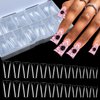 504PCS Duck Nail Tips Full Cover Duck Fan Flare Nail Tips 12 Sizes Duck Feet Styel French Fake Nail Extension Tips with Box